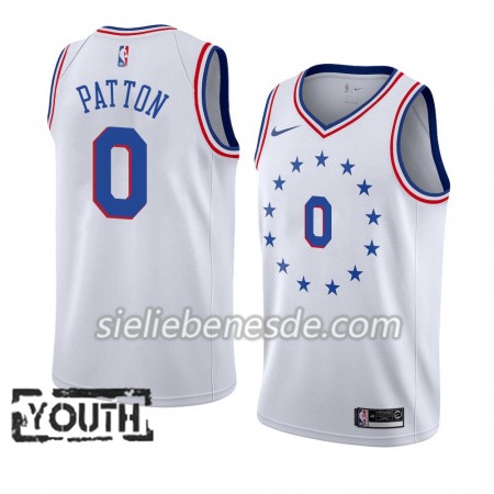 Kinder NBA Philadelphia 76ers Trikot Justin Patton 0 2018-19 Nike Weiß Swingman